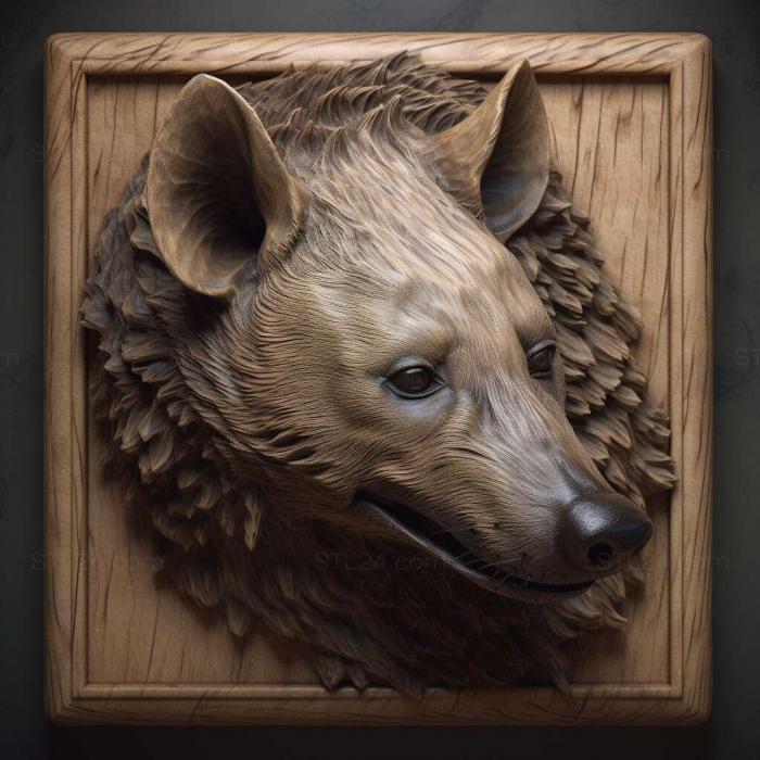 Nature and animals (hyena 2, NATURE_6262) 3D models for cnc